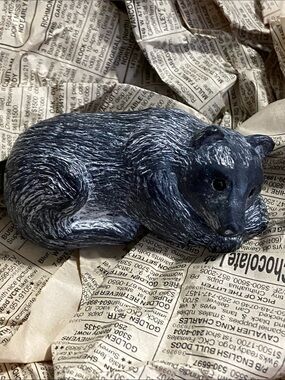 Vintage Edmund Wolf Small Resting Bear Animal Sculpture Paperweight Canada